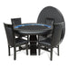 BBO The Ginza LED Poker Table black felt with dining top and chairs