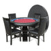 BBO The Ginza LED Poker Table red felt with dining top and chairs