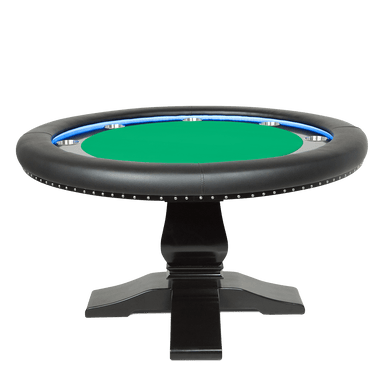 BBO The Ginza LED Poker Table green velveteen front view