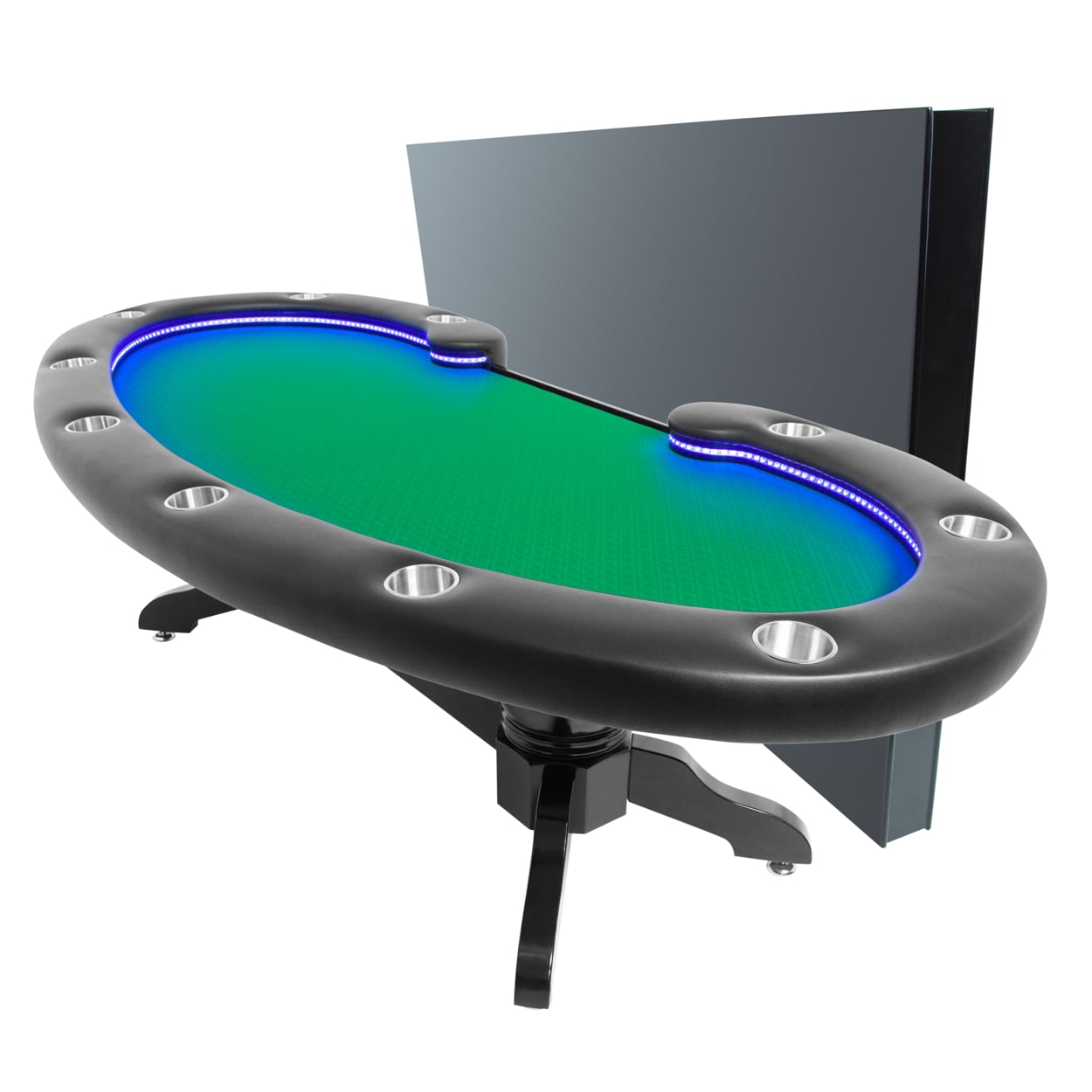 BBO The Lumen HD Poker Table green speedcloth dining top