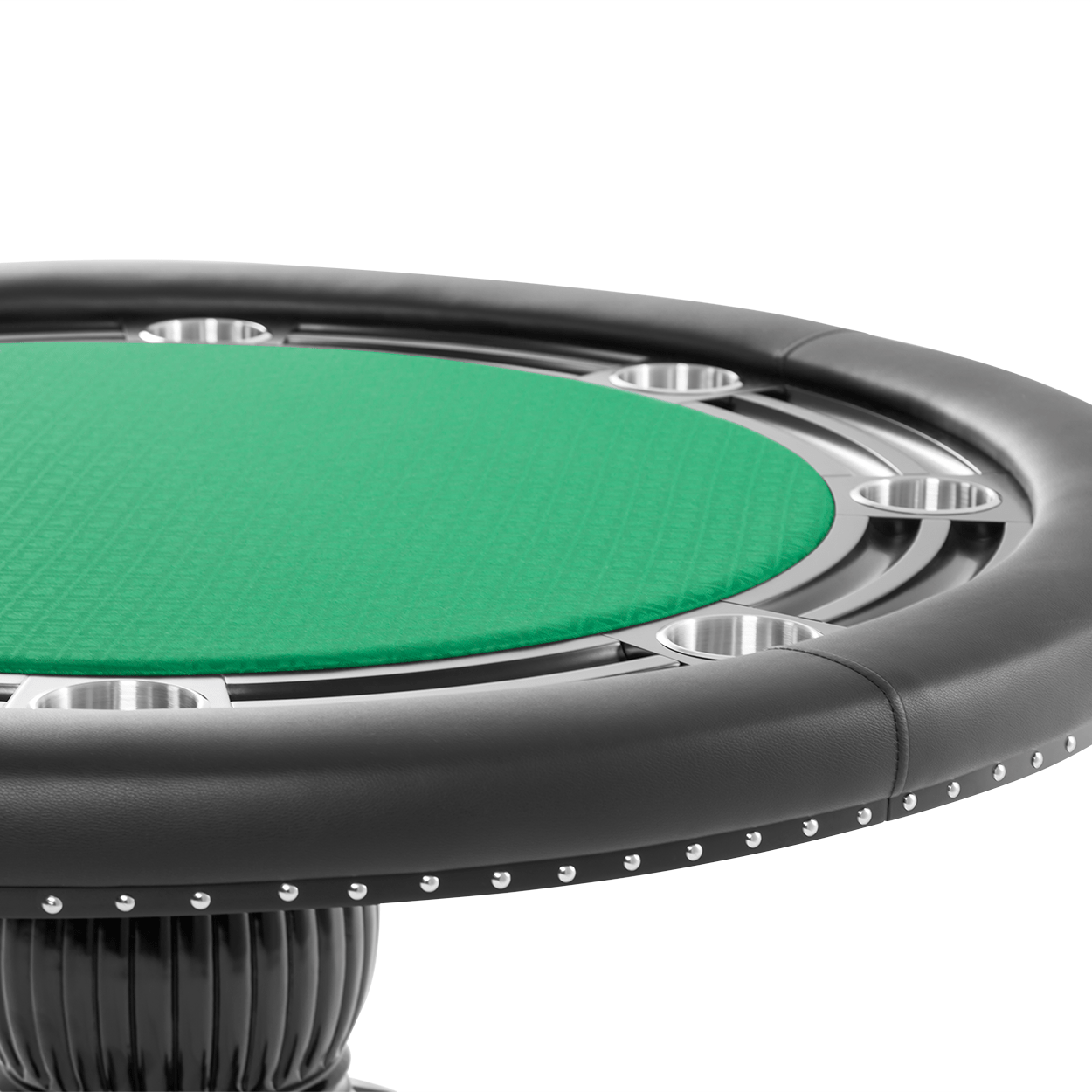 BBO The Nighthawk Poker Table green speedcloth close up 