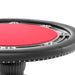 BBO The Nighthawk Poker Table red speedcloth close up 