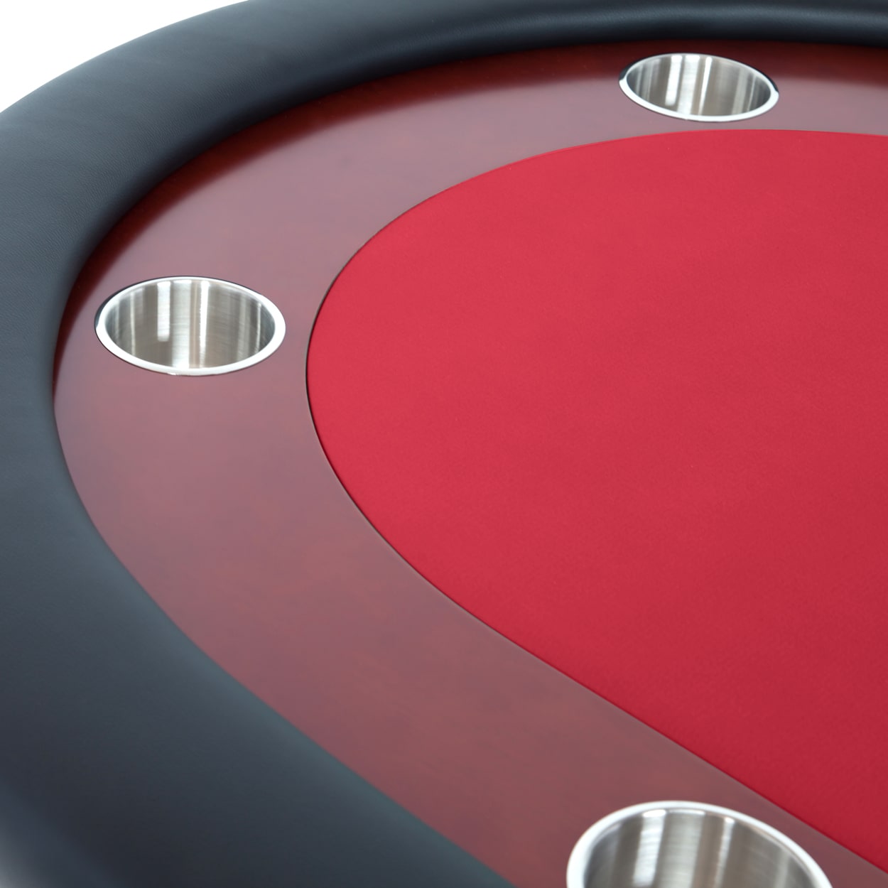 BBO The Rockwell Poker Table red felt up close