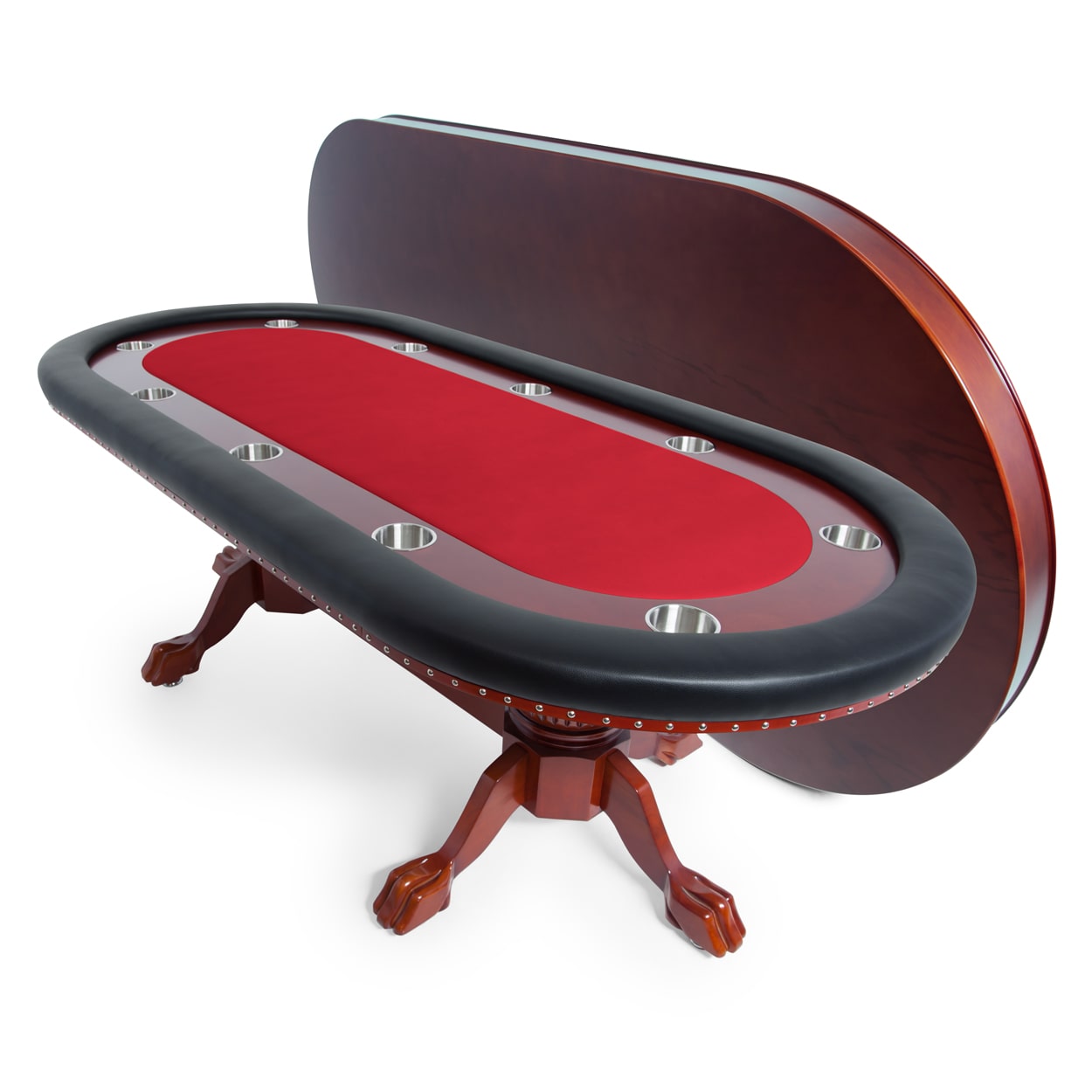 BBO The Rockwell Poker Table red felt dining top