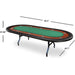 BBO The Ultimate Folding Poker Table dimensions 