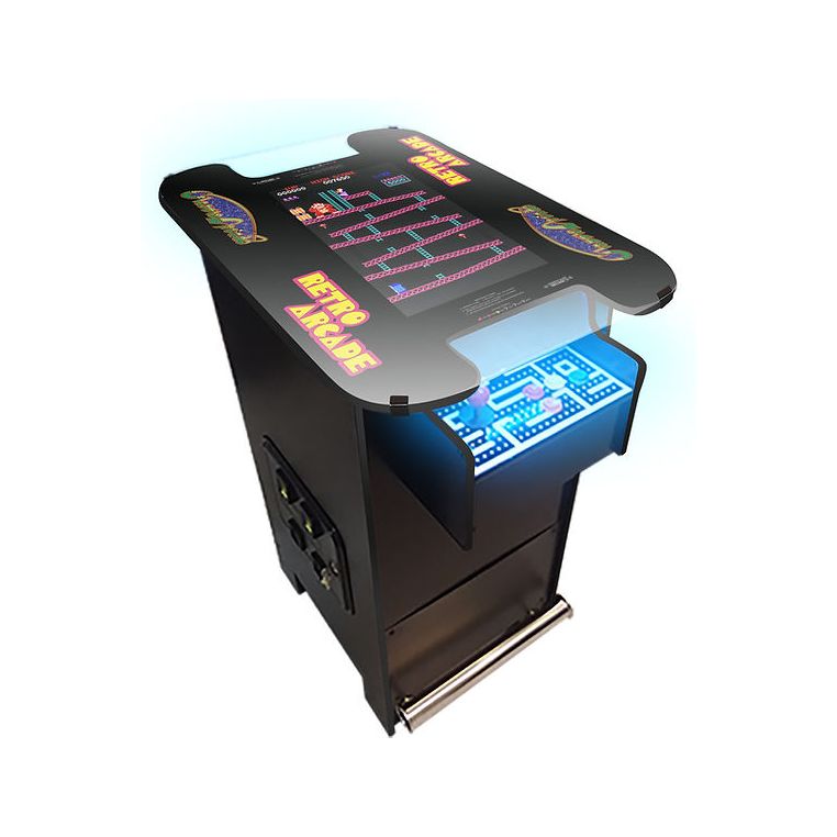 Suncoast Premium Pub Height Cocktail Arcade Machine 60 Games angle view white background