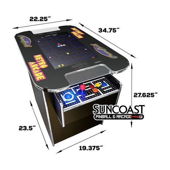 Suncoast Premium XL Cocktail Arcade Machine 60 Games