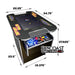 Suncoast XL Cocktail Arcade Machine 60 Games angle view with dimensions 