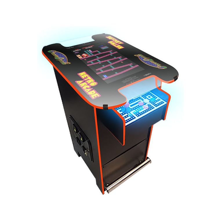 Suncoast Premium Pub Height Cocktail Arcade Machine 60 Games orange trim