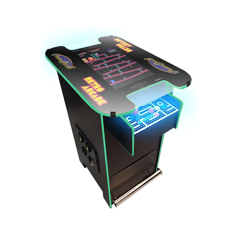 Suncoast Premium Pub Height Cocktail Arcade Machine 60 Games green trim 