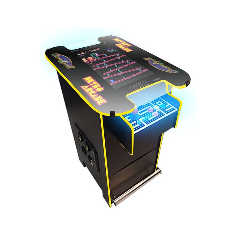 Suncoast Premium Pub Height Cocktail Arcade Machine 60 Games yellow trim 