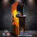 Suncoast Full Size Side-By-Side Arcade Machine 750 Games side view with logos dark background