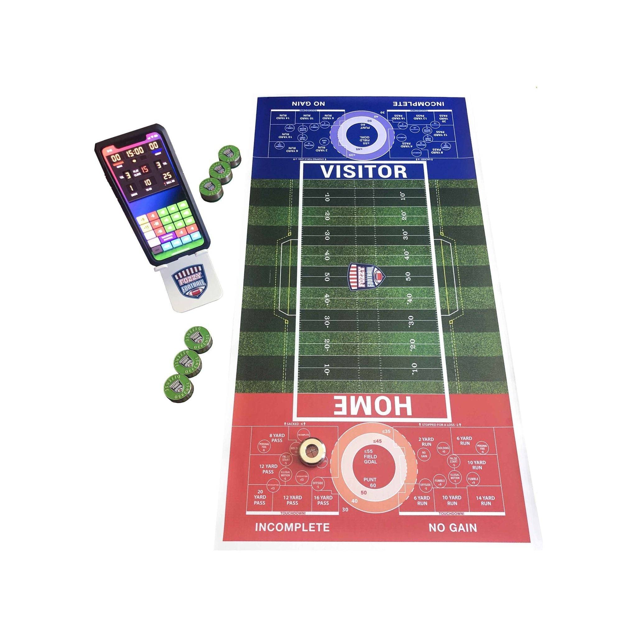 Fozzy Football Tabletop Set with app open top angle 