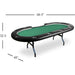BBO The Aces Pro Alpha Folding Poker Table green with dimensions