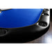 BBO The Aces Pro Alpha Folding Poker Table blue speedcloth close up of corner 