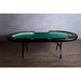 BBO The Aces Pro Alpha Folding Poker Table green speedcloth side view 