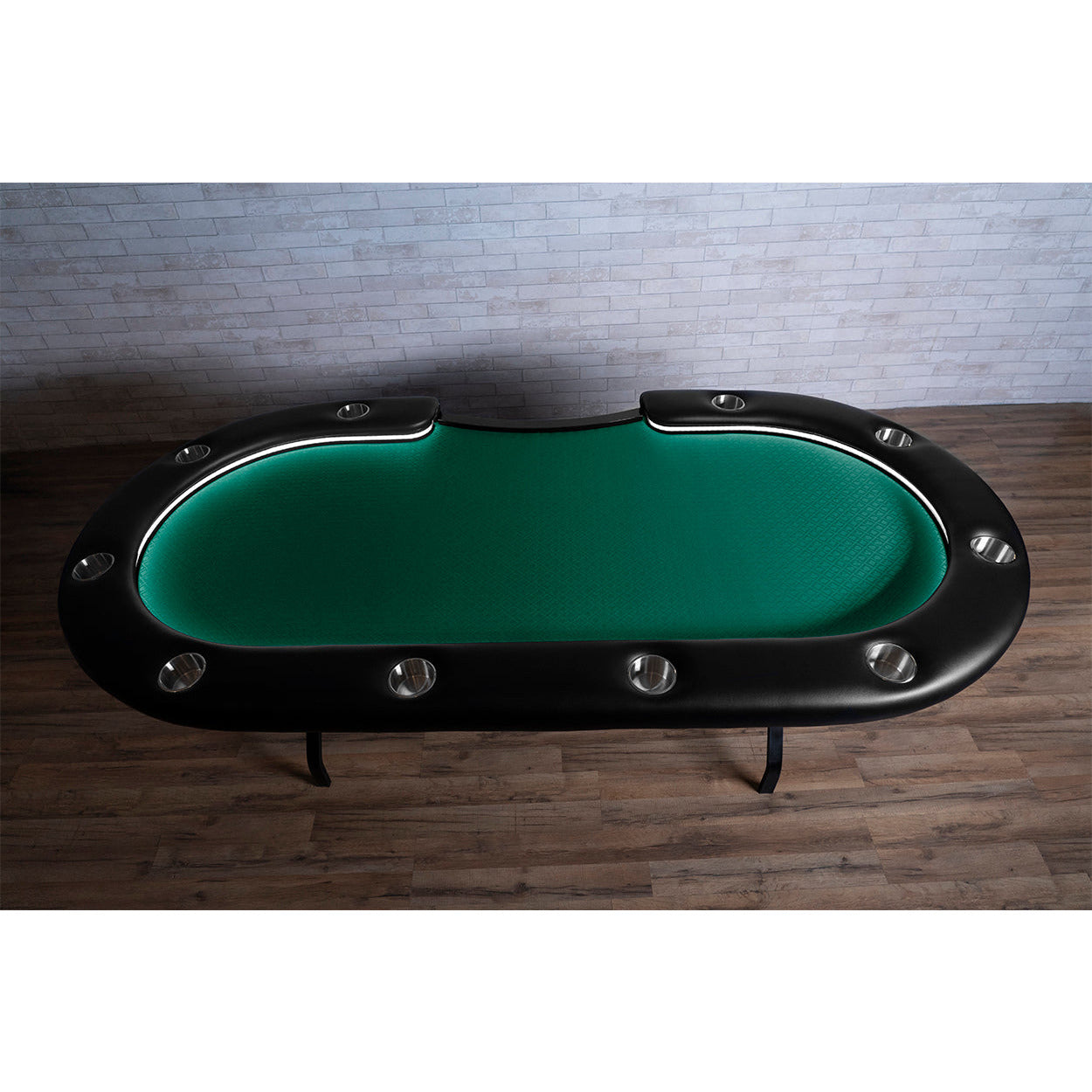 BBO The Aces Pro Alpha Folding Poker Table green speedcloth top view 