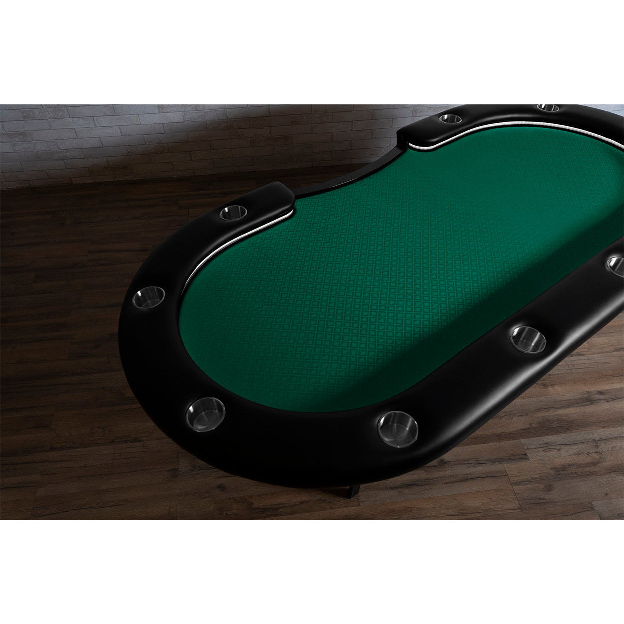 BBO The Aces Pro Alpha Folding Poker Table green speedcloth top view of corner