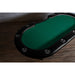BBO The Aces Pro Alpha Folding Poker Table green speedcloth top view of corner