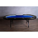 BBO The Aces Pro Alpha Folding Poker Table blue side view 