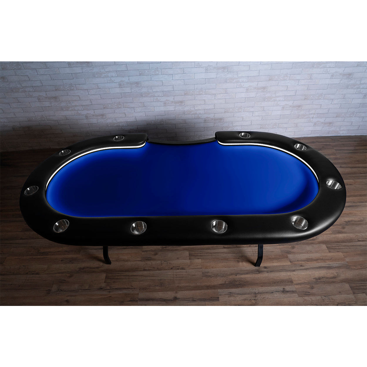 BBO The Aces Pro Alpha Folding Poker Table blue top view 