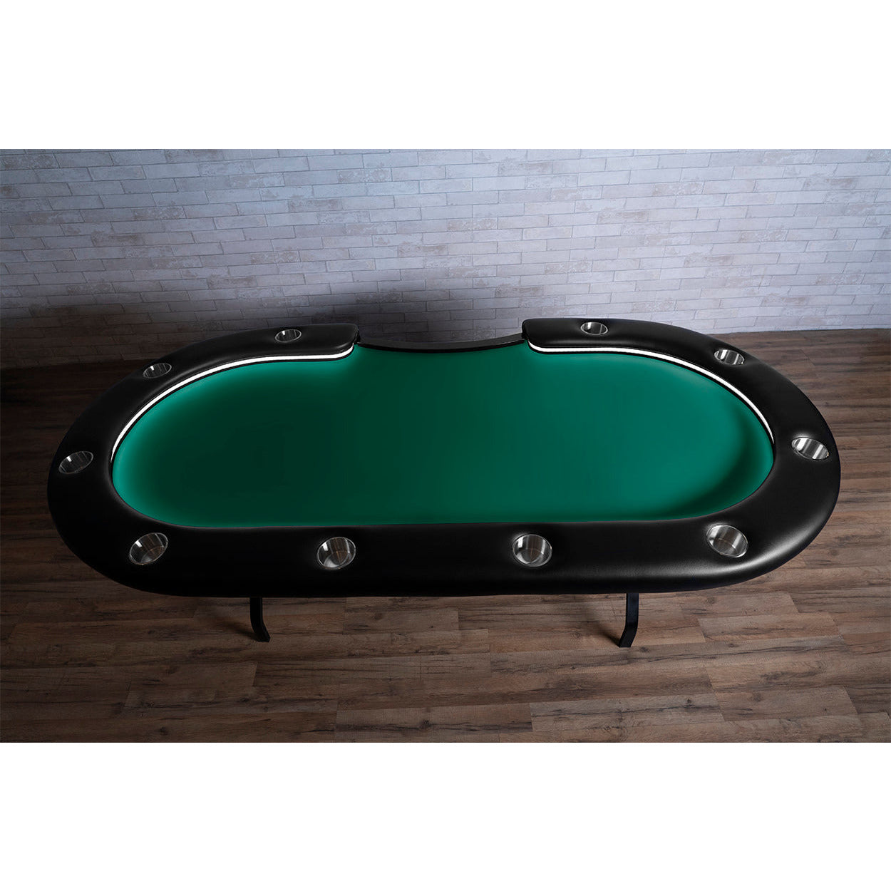 BBO The Aces Pro Alpha Folding Poker Table green top view 