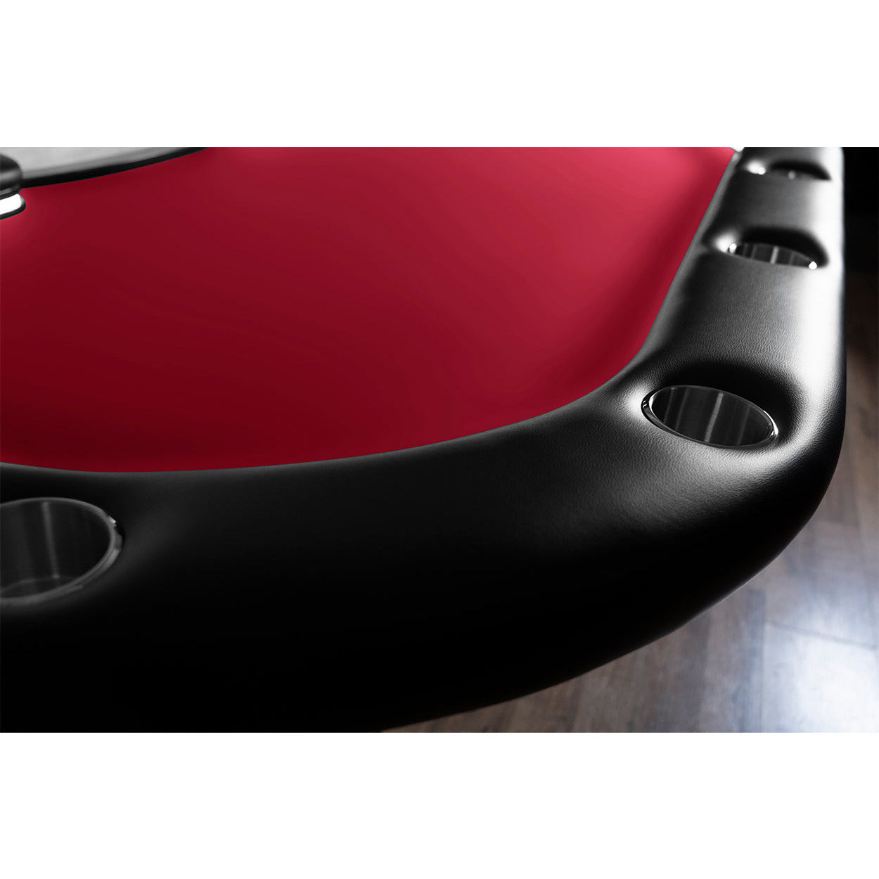 BBO The Aces Pro Alpha Folding Poker Table red close up of corner