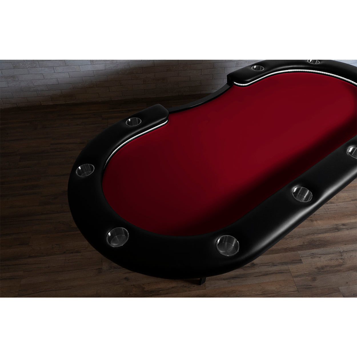 BBO The Aces Pro Alpha Folding Poker Table red top view of corner 