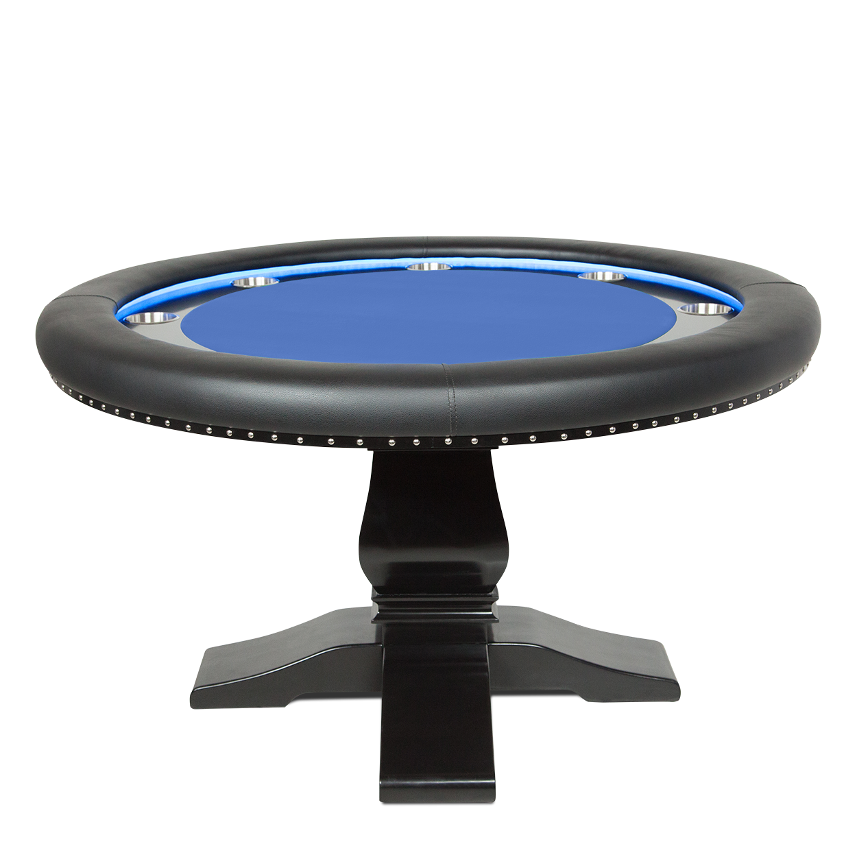 BBO The Ginza LED Premium Poker Table blue front view
