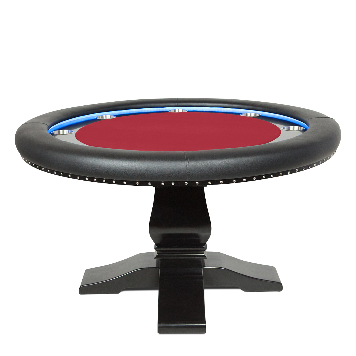 BBO The Ginza LED Premium Poker Table red front view 