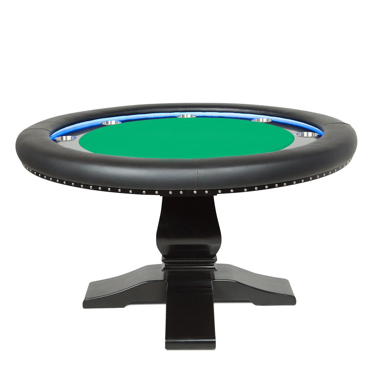 BBO The Ginza LED Premium Poker Table green front view 