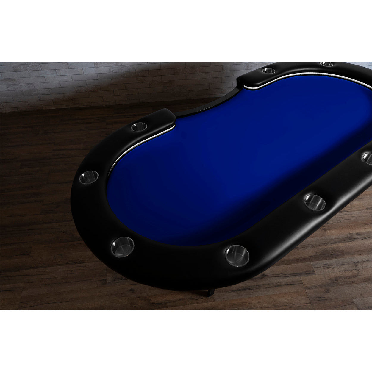 BBO The Aces Pro Alpha Folding Poker Table blue top view of corner