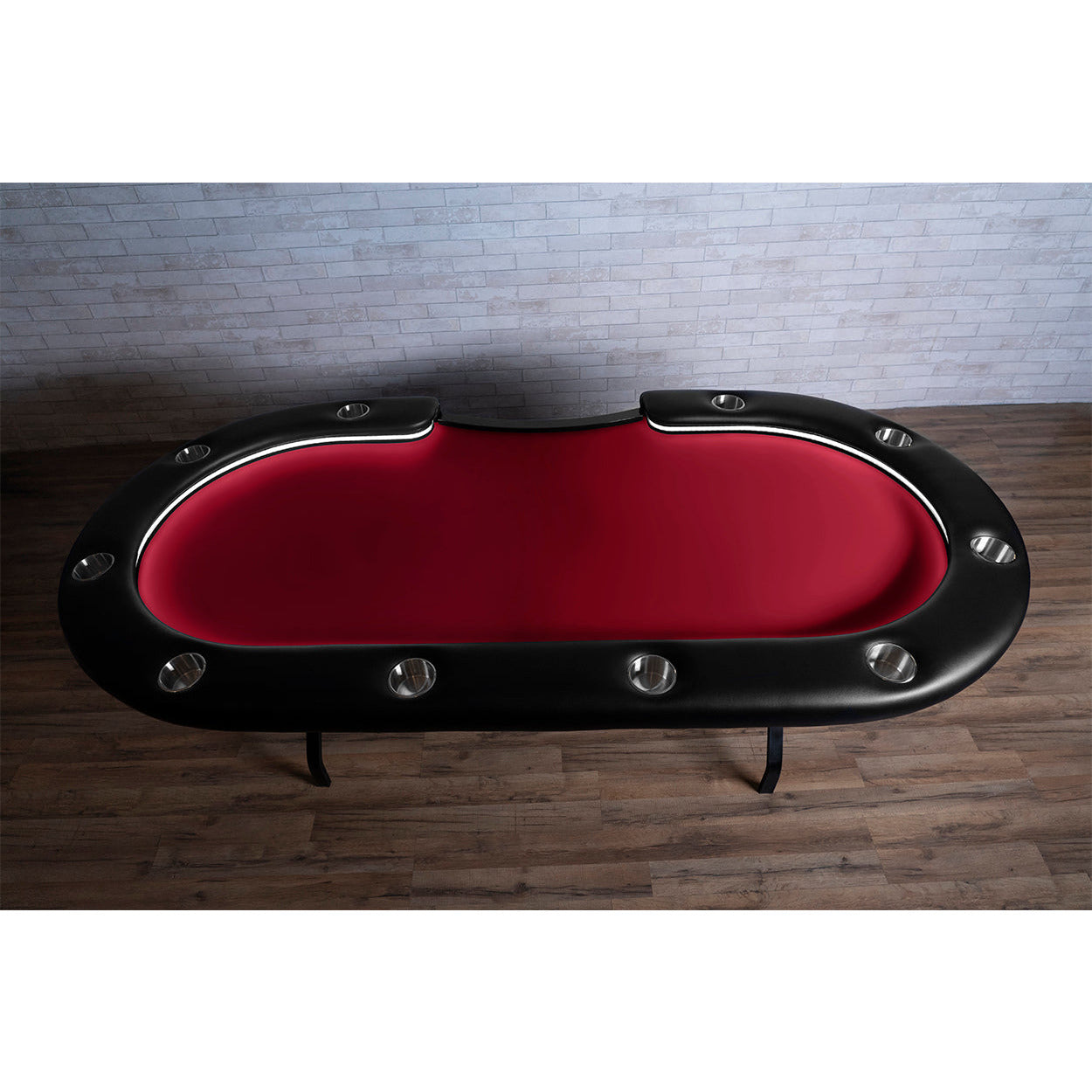 BBO The Aces Pro Alpha Folding Poker Table red top view 