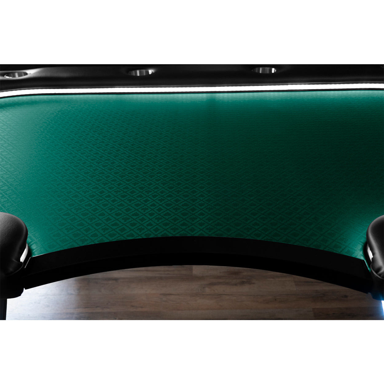 BBO The Aces Pro Alpha Folding Poker Table green speedcloth close up of back