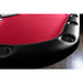 BBO The Aces Pro Alpha Folding Poker Table red speedcloth close up of corner 