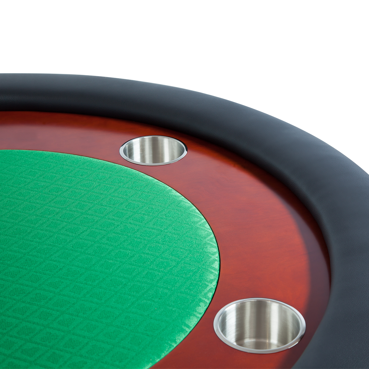 BBO The Rockwell Premium Poker Table green speedcloth close up 