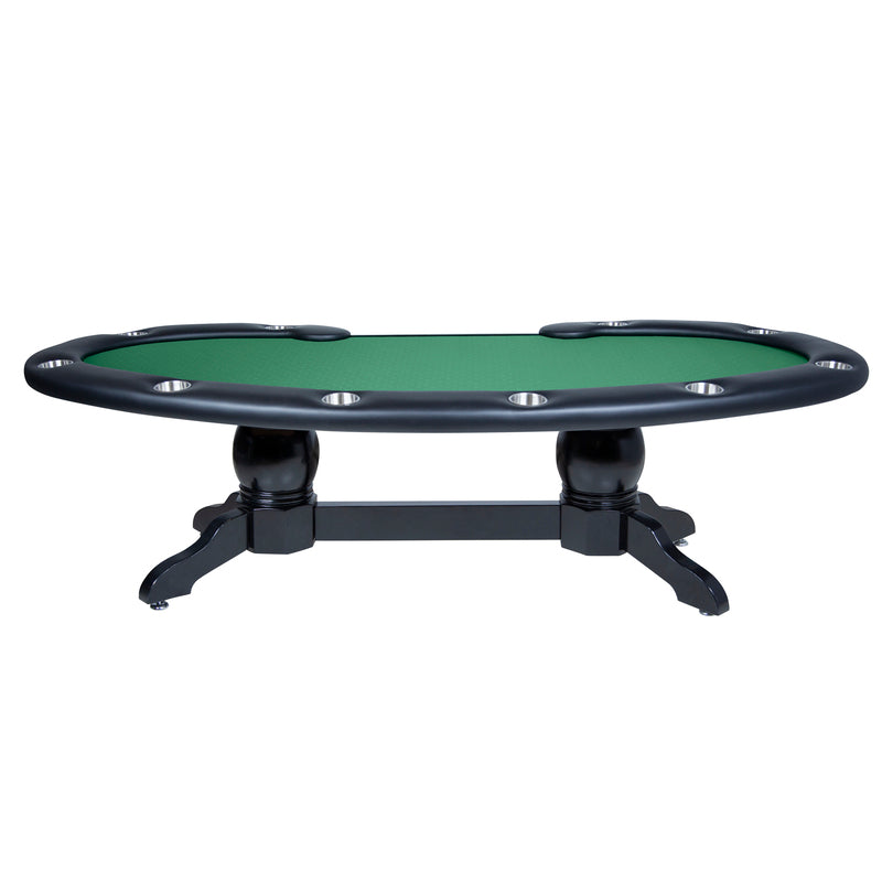 BBO The Prestige X Premium Poker Table green speedcloth front view 