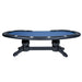 BBO The Prestige X Premium Poker Table blue speedcloth front view 