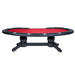 BBO The Prestige X Premium Poker Table red speedcloth front view 