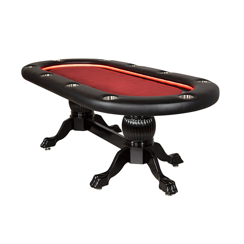 BBO The Elite Alpha Poker Table red front angle view 