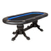 BBO The Elite Alpha Poker Table black speedcloth front angle view 