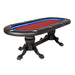 BBO The Elite Alpha Poker Table red speedcloth front angle view 