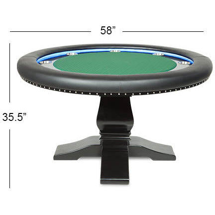 BBO The Ginza LED Premium Poker Table with dimensions 