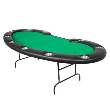 BBO The Prestige Folding Poker Table green angle view 