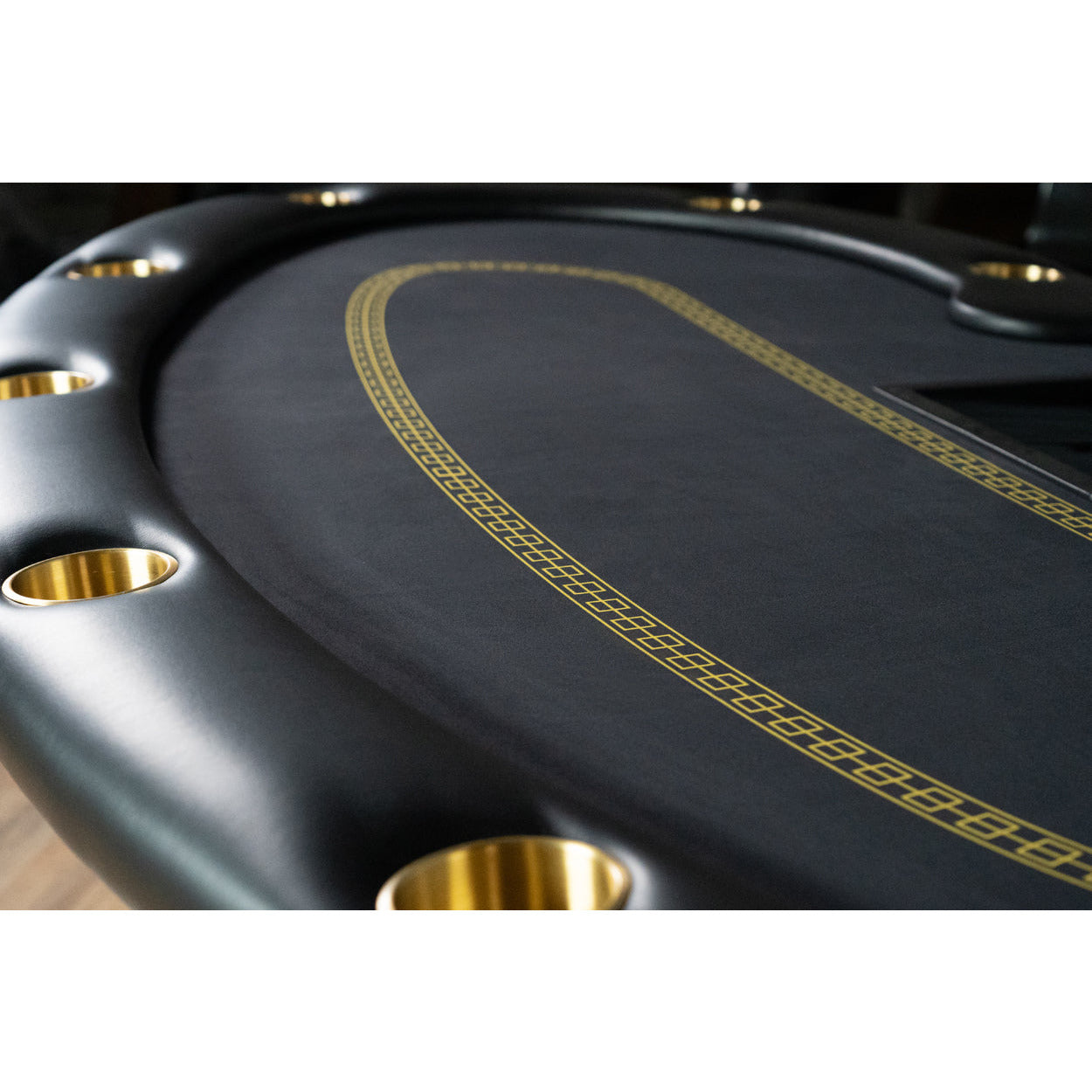 BBO The Prestige X Premium Poker Table custom black close up view 