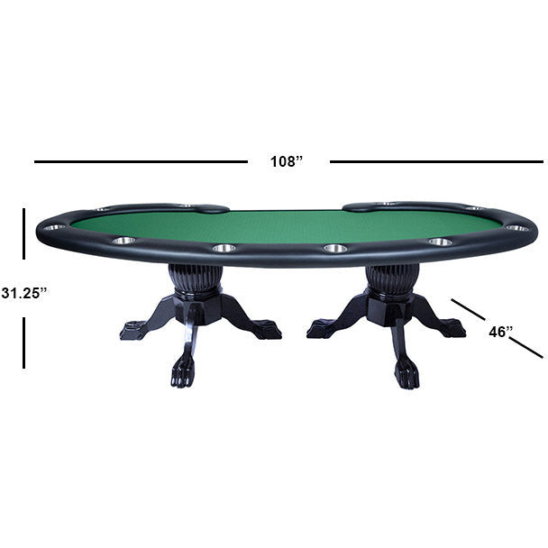 BBO The Prestige X Premium Poker Table with dimensions
