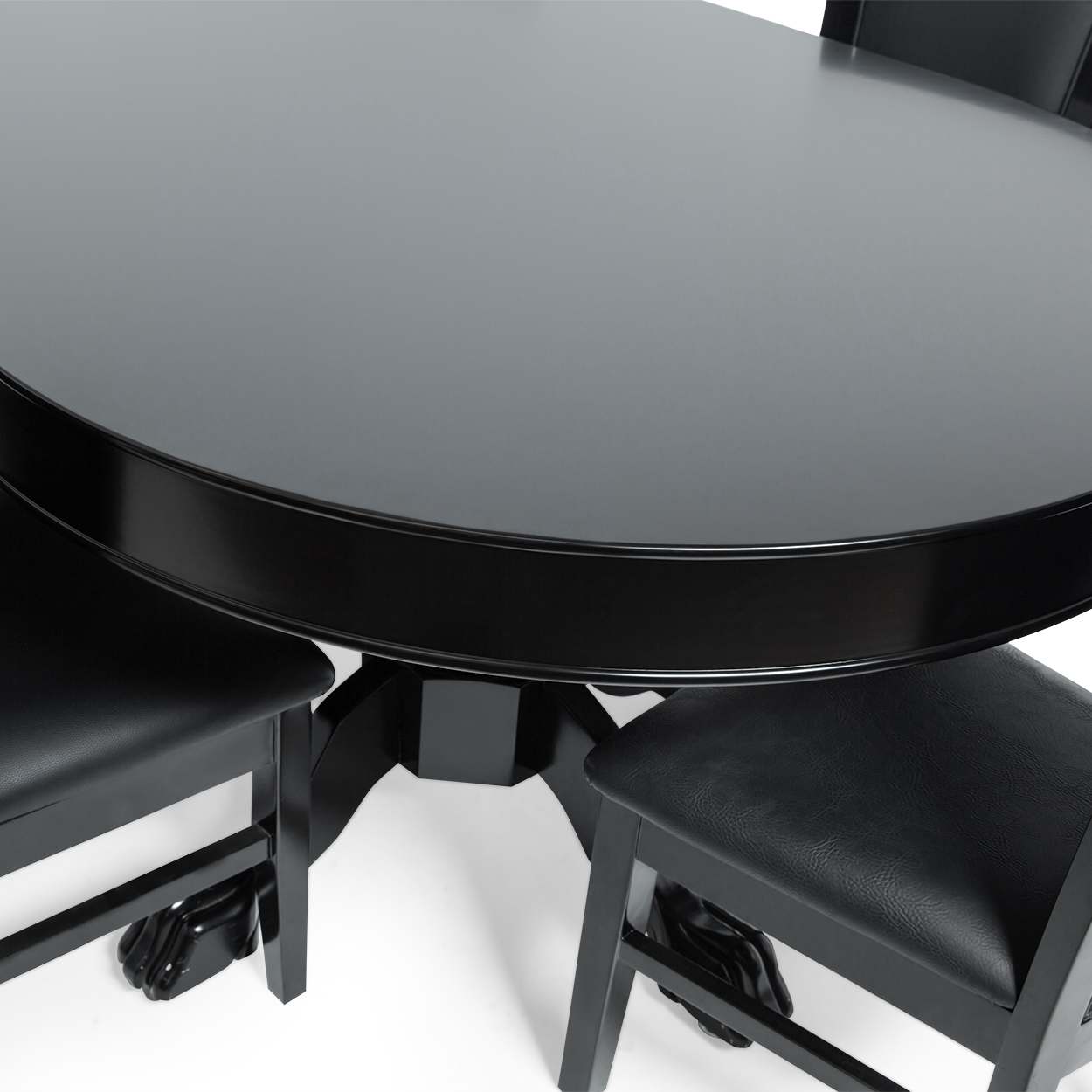 BBO The Elite Alpha Poker Table with dining top close up corner 