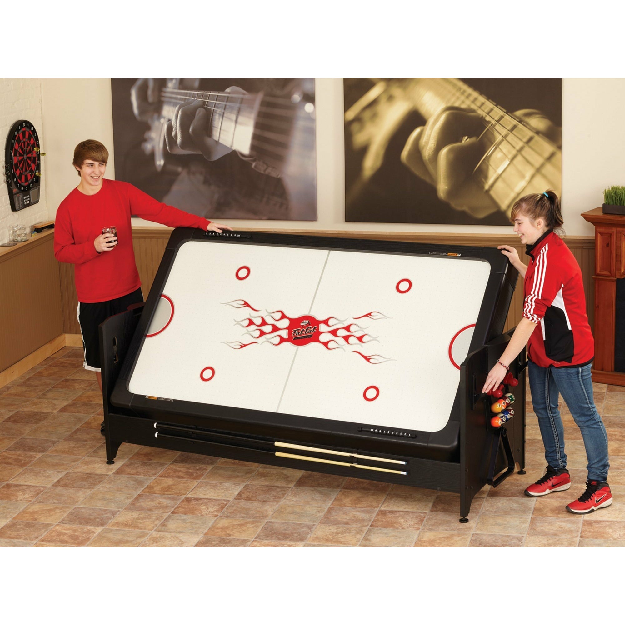 Fat Cat Original 2-in-1 7' Pockey Multi-Game Table