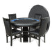 BBO The Ginza LED Premium Poker Table black with dining top and chairs 