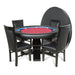 BBO The Ginza LED Premium Poker Table red with dining top and chairs